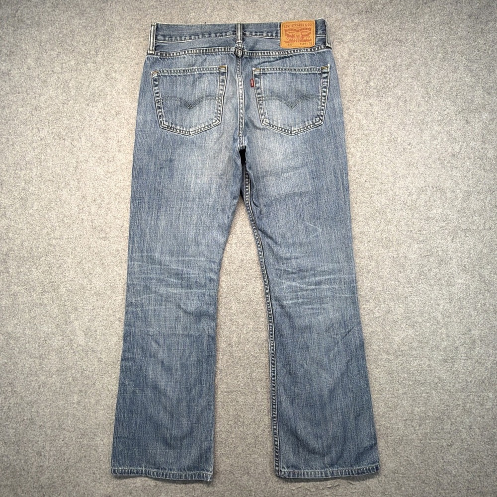 Levi's 527 Jeans Mens 34x32 (Fits 34x30) Slim Bootcut Medium Wash Blue